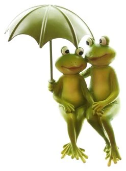 HomeLiving Spar-Set 2x Deko "Schirm", 12 X 9 X 18 Cm In Grün