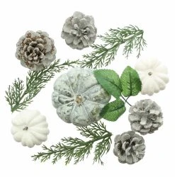 HomeLiving Spar-Set 2x Deko-Set "Herbstfrost", Ca. Ø 4 Cm - 8 Cm In Bunt