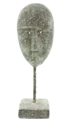 HomeLiving Spar-Set 2x Dekomaske "Beton-Style", Höhe 35 Cm In Grau