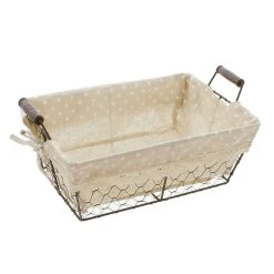 HomeLiving Spar-Set 2x Füllkorb "Pünktchen", 31 X 21 X 12 Cm In Braun