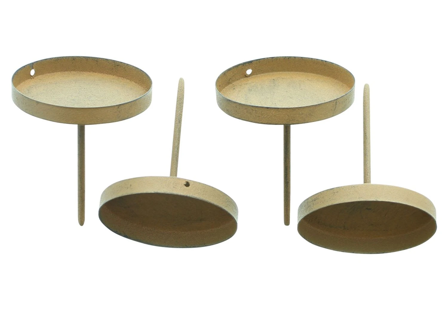 HomeLiving Spar-Set 2x Kerzenhalter "Rost", Ø 7 Cm In Braun