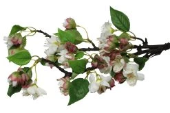 HomeLiving Spar-Set 2x Kunstblume "Kirschzweig", 48 Cm In Weiß