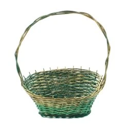 HomeLiving Spar-Set 2x Präsentkorb "Grün/Gold", 45 X 28 X 22 Cm In Grün