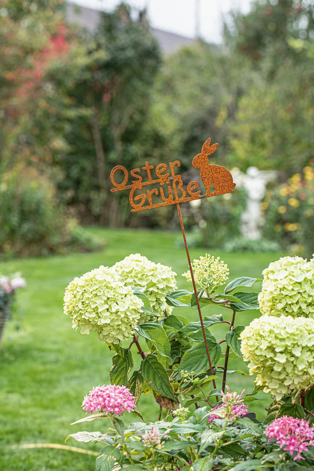 HomeLiving Spar-Set 2x Stecker "Ostergrüße", 23 Cm, GH 64 Cm In Braun – Bild 2