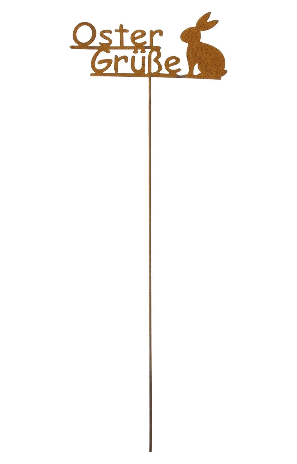 HomeLiving Spar-Set 2x Stecker "Ostergrüße", 23 Cm, GH 64 Cm In Braun