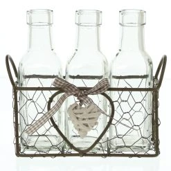 HomeLiving Spar-Set 2x Vasenkörbchen "Romance", 16x6x8 Cm, 5x5x16 Cm In Bunt