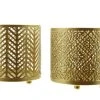 HomeLiving Spar-Set 2x Windlicht "Gold", 10 X 10 Cm In Gold