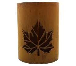 HomeLiving Spar-Set 2x Windlicht "Herbstlaub", Ø 12 X 16 Cm In Braun