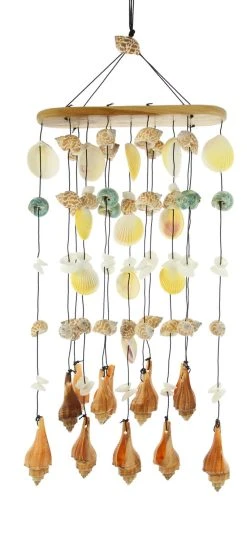 HomeLiving Spar-Set 2x Windspiel "Muscheln", 60 Cm In Bunt