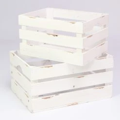 HomeLiving Universalkiste "Used-Look" 360x260x180 In Creme