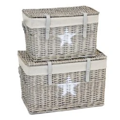 HomeLiving Universaltruhe "Star" 600x400x380 In Grau