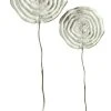 HomeLiving Wanddeko "Blume" 23x23x74 In Silber