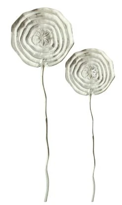 HomeLiving Wanddeko "Blume" 23x23x74 In Silber
