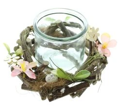 HomeLiving Windlichtkranz "Osterwiese" 200x200x110 In Bunt