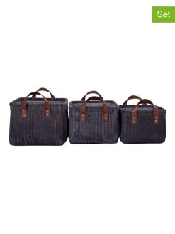 HOUSE NORDIC 3er-Set: Körbe In Schwarz