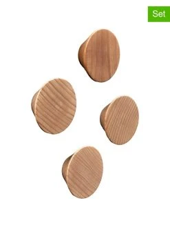HOUSE NORDIC 4er-Set: Möbelknöpfe In Hellbraun - Ø 5 Cm