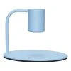 Hübsch Kerzenständer "Curve" In Hellblau - (H)7 X Ø 9 Cm