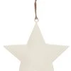 Ib Laursen STERN Weiß Metall Mit Juteschnur Zum Hängen 20 Cm