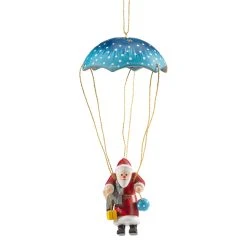 Käthes Original Baumschmuck Fallschirm Mit Weihnachtsmann In Bunt