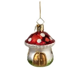 Käthes Original Baumschmuck Glas Glücks-Pilz-Haus In Bunt