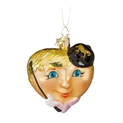 Käthes Original Baumschmuck Glas Herz Reiterin In Bunt