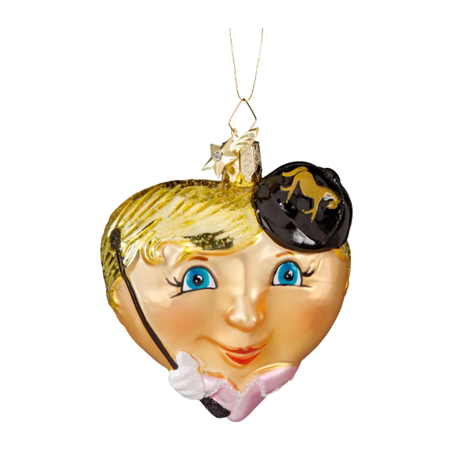 Käthes Original Baumschmuck Glas Herz Reiterin In Bunt