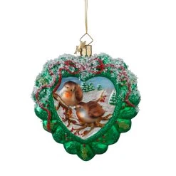 Käthes Original Baumschmuck Glas Herzkranz In Bunt