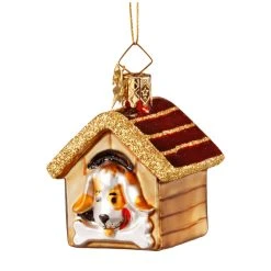 Käthes Original Baumschmuck Glas Hundehütte In Bunt