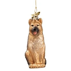 Käthes Original Baumschmuck Glas Schäferhund In Goldfarben