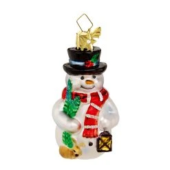 Käthes Original Baumschmuck Glas Schneemann Mit Laterne In Bunt