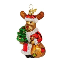 Käthes Original Baumschmuck Glas Weihnachts-Elch In Bunt