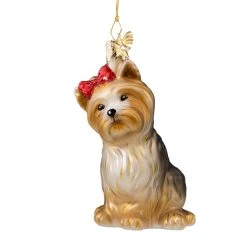 Käthes Original Baumschmuck Glas Yorkshire Terrier In Bunt