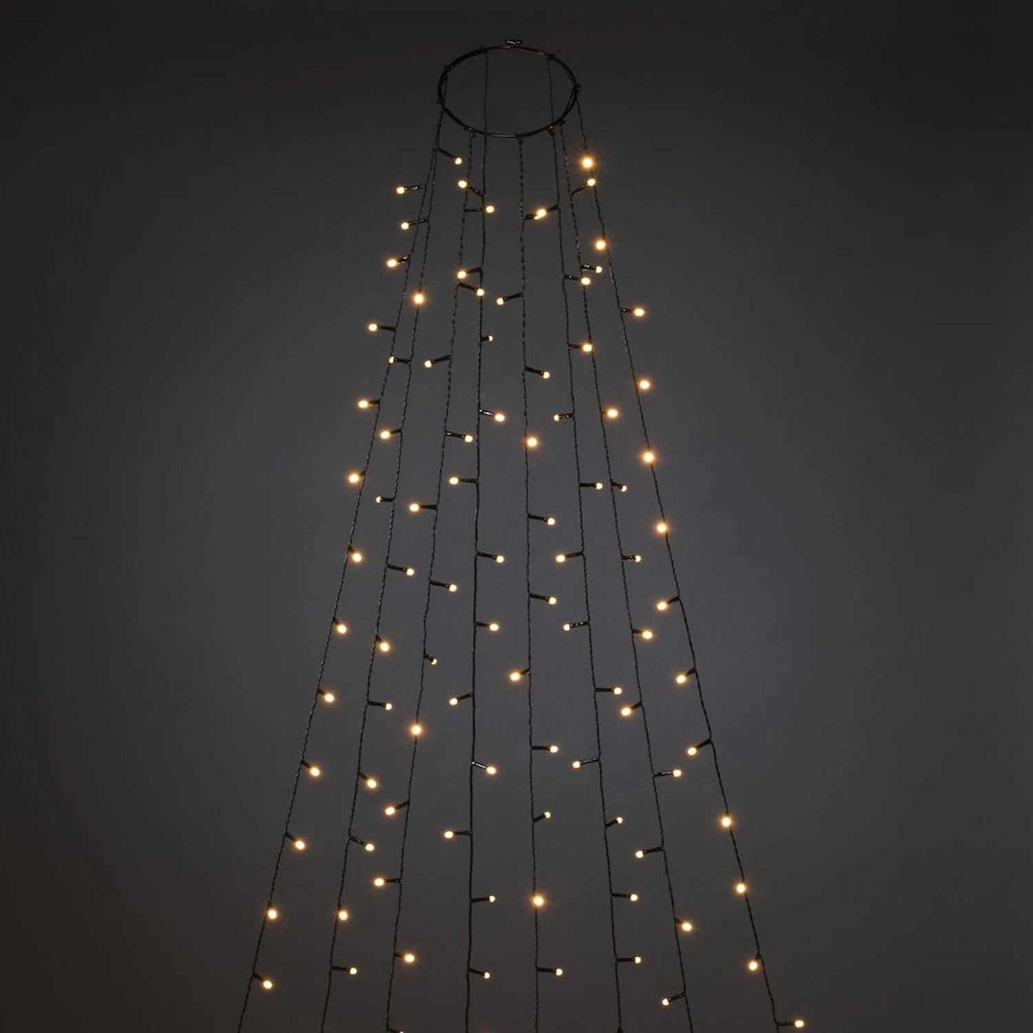 Konstsmide LED Baummantel Lichterkette 150 Bernsteinfarben Mit Glimmer In Schwarz – Bild 5