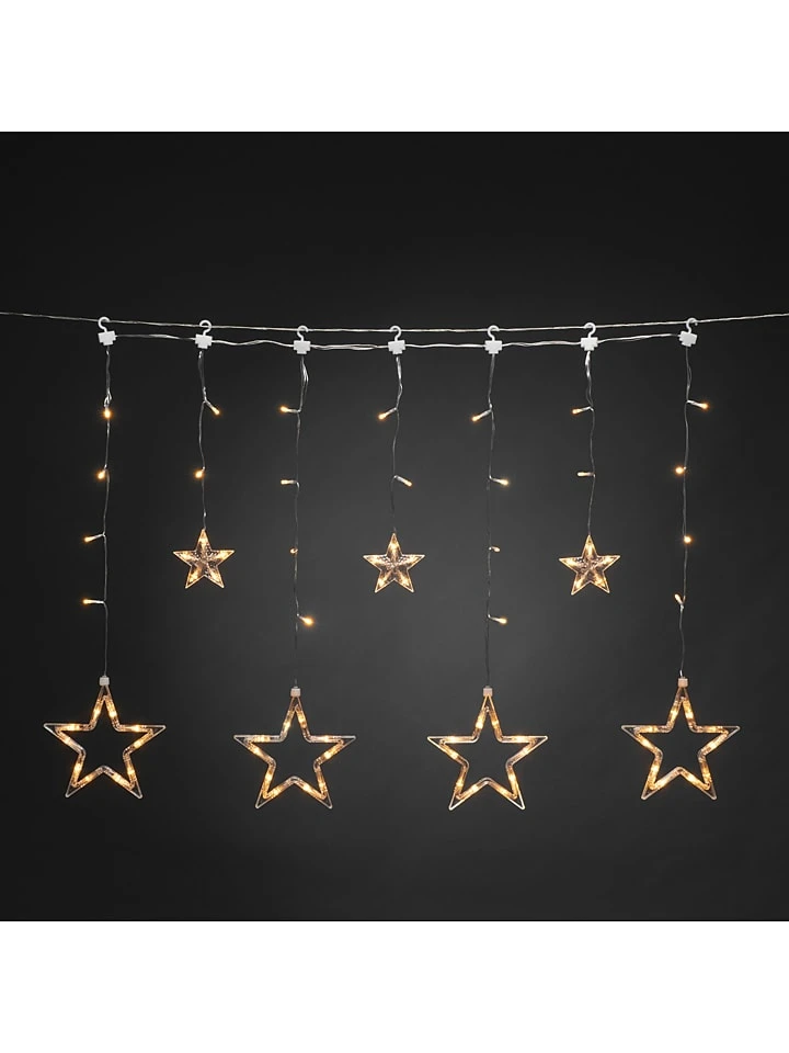 Konstsmide LED-Lichtervorhang "Sterne" In Warmweiß - (L)590 Cm
