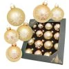 Krebs Glas Lauscha 16er-Set: Christbaumkugeln In Gold