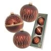 Krebs Glas Lauscha 3er-Set: Christbaumkugeln In Braun/ Gold - Ø 8
