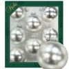 Krebs Glas Lauscha 8er-Set: Christbaumkugeln In Silber - Ø 7