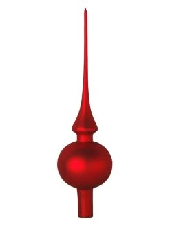 Krebs Glas Lauscha Baumspitze In Rot - (L)26 Cm