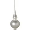 Krebs Glas Lauscha Baumspitze In Silber - (L)26 Cm