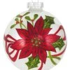 Krebs Glas Lauscha Christbaumkugeln In Weiß/ Rot - Ø 10 Cm