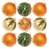 Krebs Glas Lauscha Christbaumkugeln "Weihnachtsland" In Orange/ Gold/ Grün - 9 Stück - Ø 8 Cm