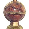 Krebs Glas Lauscha Christbaumornament "Antiker Globus" In Gold/ Braun - (L)11 Cm