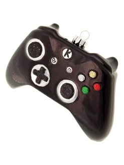 Krebs Glas Lauscha Christbaumornament "Controller A" In Schwarz - (L)11 Cm