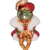 Krebs Glas Lauscha Christbaumornament "Frosch-Prinz" In Gold/ Grün/ Rot - (L)9 Cm