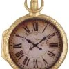 Krebs Glas Lauscha Christbaumornament "Taschenuhr" In Gold - Ø 7 Cm