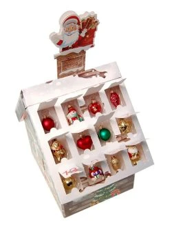 Krebs Glas Lauscha Glasfiguren-Adventkalender In Bunt