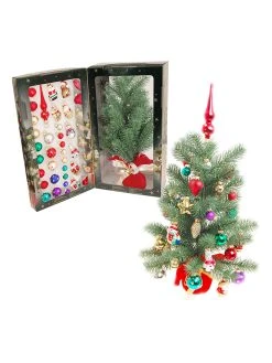 Krebs Glas Lauscha Mini-Christbaum Mit Glasdeko In Grün/ Bunt - (L)45 Cm