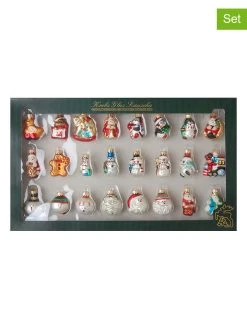 Krebs Glas Lauscha Mini-Figurensortiment In Bunt - 24 Stück - Ø 3