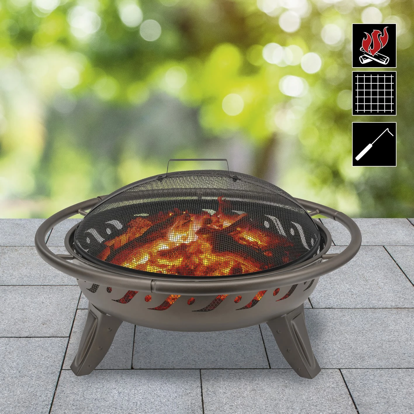 Landmann Feuerkorb In Schwarz – Bild 4