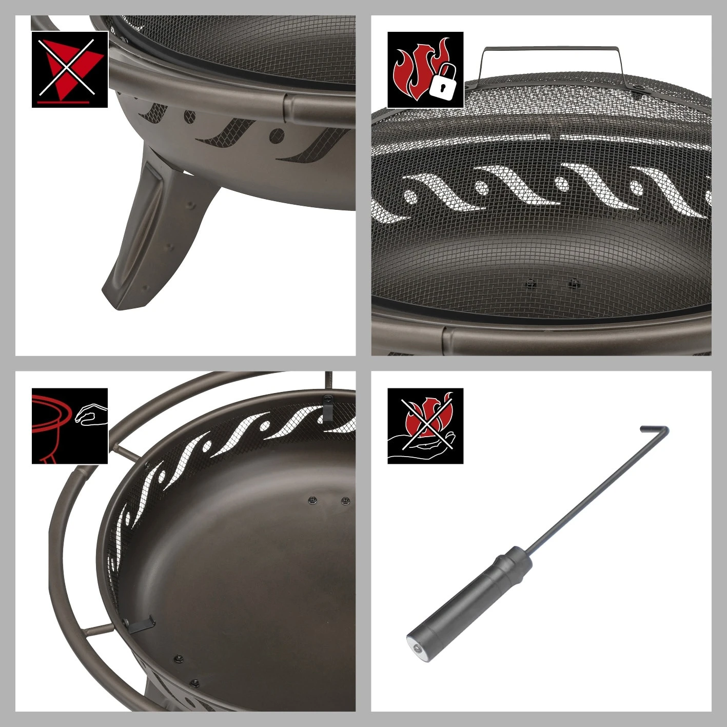 Landmann Feuerkorb In Schwarz – Bild 5